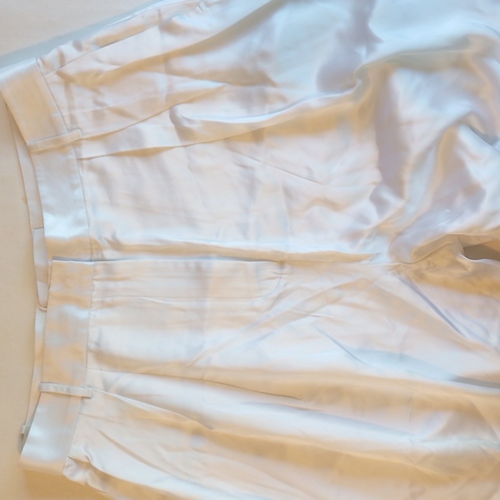 NWT Michael Lo Sordo Relaxed Silk Boy Pant 10 Wide Leg White - Picture 4 of 16